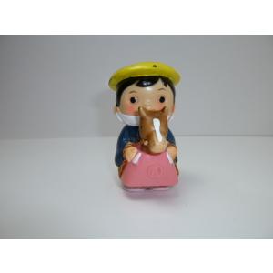 昭和レトロ　青森銀行　青銀アッちゃん貯金箱　南部駒おどり（ピンク）(2)　中古　長期保管品　あおもり...