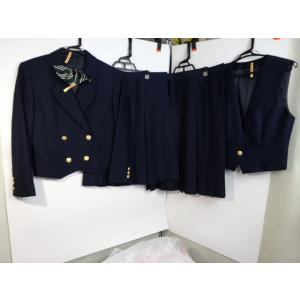 青森県立青森商業高等学校 女子制服5点セット(上着155A、スカート(不明・実寸W64)、スカート(...