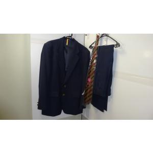 TOMBOW 青森県立青森中央高等学校 男子制服3点セット、校章付き 中古 旧タイプ 業者クリーニング済み・長期保管品