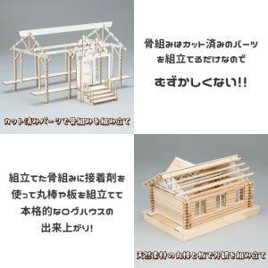 ログハウス工作 ウッドモデルシリーズ ログハウ...の詳細画像2