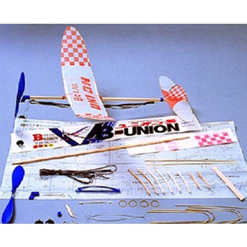 上級者向けゴム動力飛行機 B級ユニオン LP-07 懐かしい 玩具 子供 大人 ゴム動力機 全長約6...