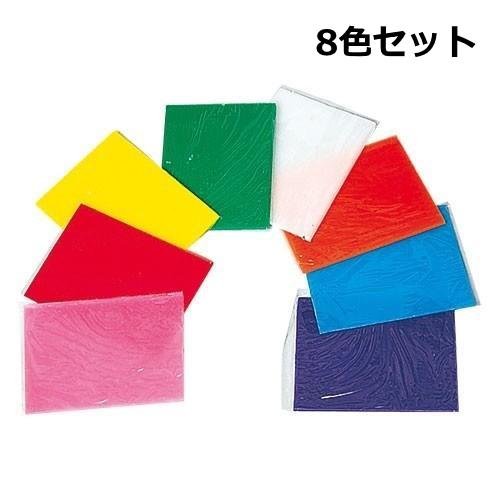 細工加工しやすい キャンドルカラーシート 小 8色セット ネコポス 3組まで 蝋 ろう マイクロワッ...