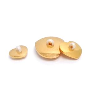 15mm(1個):パール調ハート型飾りボタン2...の詳細画像2