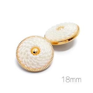 18mm（1個）：パール調の飾りボタン7704　　手芸/ソーイング/ハンドメイド/材料/資材/裁縫/釦