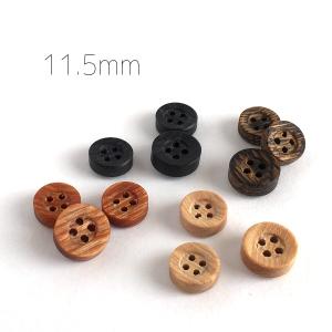 11.5mm（1個）：ナチュラル・天然素材の木ボタン（ウッドボタン）　縁あり厚みのあるタイプ：IW-4100　手芸 ソーイング ハンドメイド 材料 資材 裁縫 釦