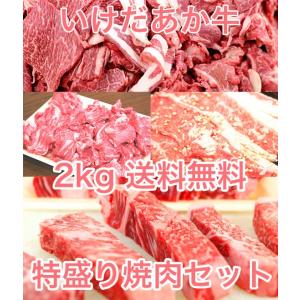 送料無料 いけだあか牛特盛り焼肉セット 2kg (BBQ ...