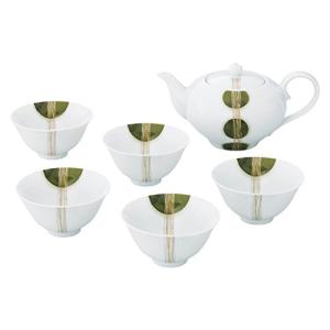 Noritake ノリタケ 湯呑 (ポット付き) セット 155cc 常葉草 湯呑:5個 ポット:1個 ファインポーセレン WY1010/1658の商品画像