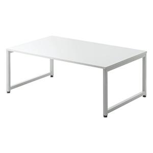 イーサプライ ローデスク ローテーブル ホワイト 幅100cm 奥行60cm 白天板 EZ1-DESKL005Wの商品画像