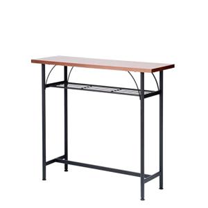 Vデザイン カウンターテーブルセット テーブル チェア 高さ90cm 背もたれ付き 回転いす (ブラウン テーブル)の商品画像