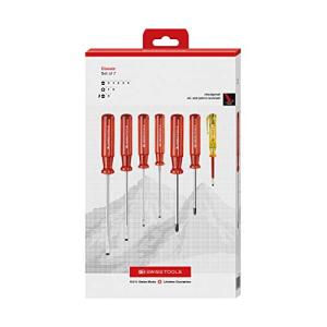 PB SWISS TOOLS ピービースイスツールズ 6本組 クラシックハンドル マイナスドライバーセット ペーパーボックス入 1575.CBBの商品画像