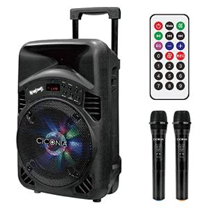 CICONIA トロリースピーカー CTX08BS ワイヤレスマイク 2本付 リモコン