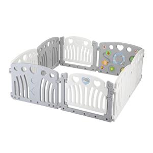 カトージ ベビーサークル 2ドア コロコロランド (ホワイト&グレー) 63109の商品画像