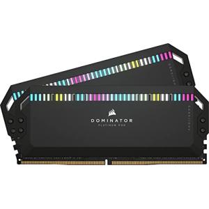 CORSAIR DDR5-5600MHz デスクトップPC用メモリ DOMINATOR PLATINUM RGB DDR5シリーズ (PC5-44800) 32GB [16GB×2枚] -ブラック- CMT32GX5M2B5600C36の商品画像
