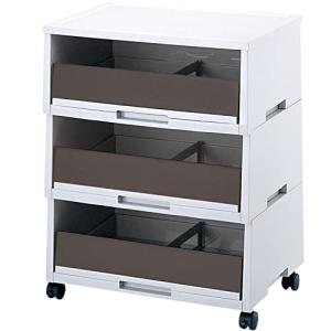 リス  用紙回収ボックス3段ダークグレイ リス 用紙回収ボックス オフィス 収納 ダークグレー 3段 A3A4紙対応