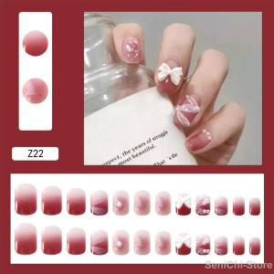 ネイルチップ ショート シール ハート かわい...の詳細画像1