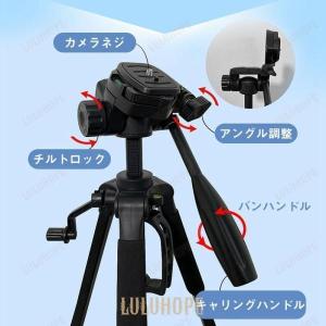 三脚 ビデオカメラ三脚 スマホ 160cm 三...の詳細画像4