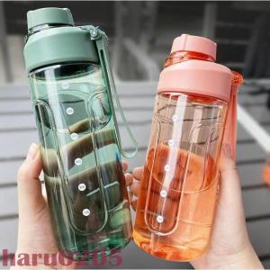 水筒 直飲み 夏用 ins風 プラスチックボトル 大容量 おしゃれ 透明 ボトル 軽い 便利 通勤 ジム ランニング 体操 ヨガ トレーニング