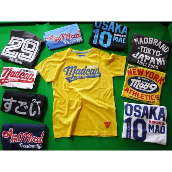 日本語　漢字【mad 】無鉄砲な　Tシャツ　Mサイズ色黄