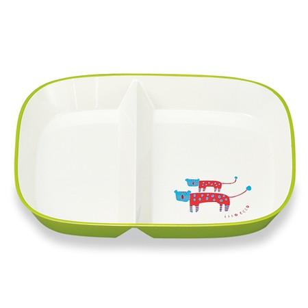 ランチプレート ワンプレート isso ecco Animal アニマル柄 21cm 食器 [グリー...