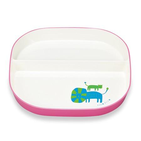 ランチプレート ワンプレート isso ecco Animal アニマル柄 24cm 食器 [ピンク...