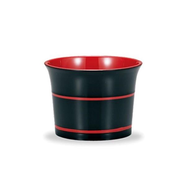 ツユ入レ ソバチョコ ソバ猪口 桶型 黒内朱