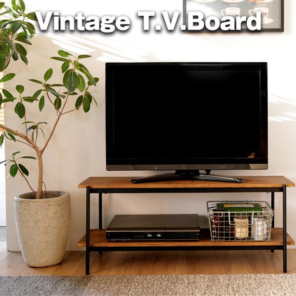 ビンテージ風テレビボード 幅100 テレビ台 テレビボード コンパクト 寝室 リビングボード おしゃ...