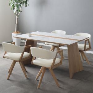 セラミック ダイニングテーブルセット 5点セッ...の詳細画像4