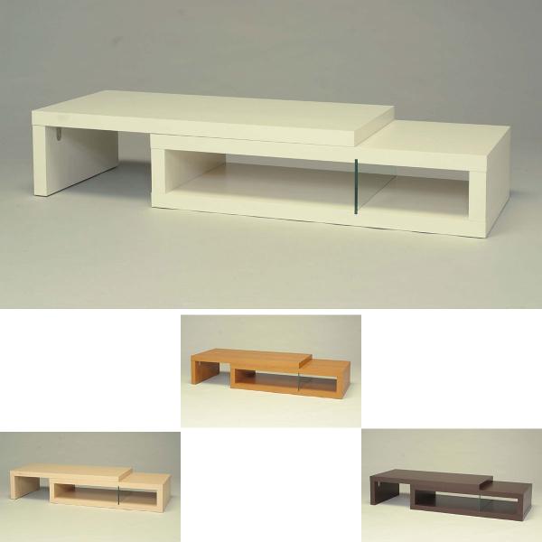 リビングラック ロータイプ テレビ台 薄型テレビ 可動式 伸縮式 ローボード テレビボード TV台 ...