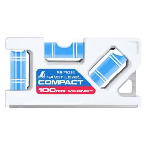 シンワ ハンディレベル コンパクト 100mm マグネット付 76232 本体サイズ100×51×16mm 製品質量65g ヨーク付ネオジム磁石 ネコポス可 。