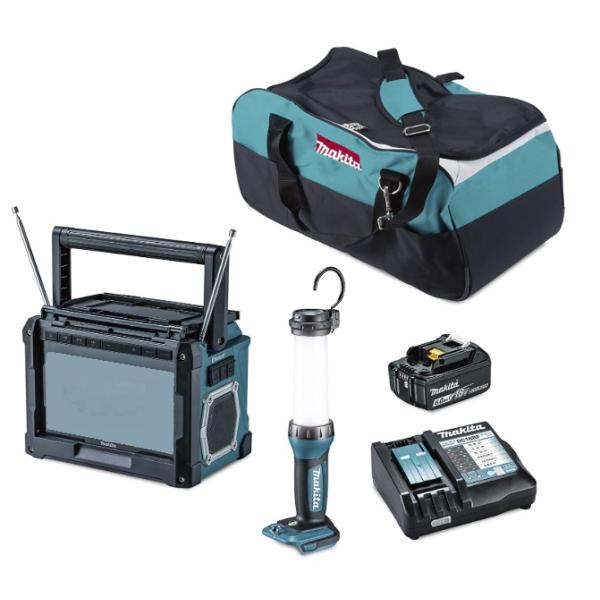 (マキタ) 防災用コンボキット CK1012 充電式ラジオ付テレビTV100+充電式LEDワークライ...