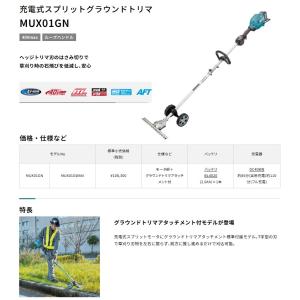 (マキタ) 充電式スプリットグラウンドトリマ ...の詳細画像1