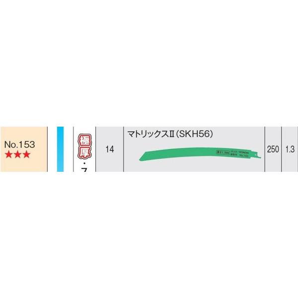 送料無料 日立 セーバソーブレード No.153 50枚入り マトリックス2 (SKH56) 湾曲ブ...