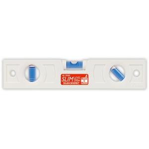 シンワ スリムレベル 200mm 白 背面マグネット付 76332 ネコポス可 。