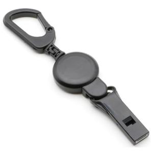 トーヨー No.27 黒 リールホイッスル カラビナ付 約3000Hz 95db TOYO SAFE...