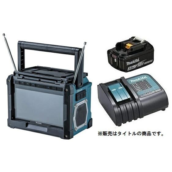 マキタ 充電式ラジオ付テレビ TV100+バッテリBL1830B+充電器DC18SD付 10.8V/...