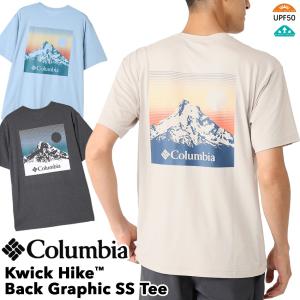 Tシャツ Columbia コロンビア Kwick Hike Back Graphic SS Tee クイックハイク バックグラフィック ショートスリーブ｜2m50cm