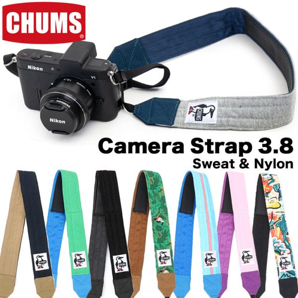 CHUMS カメラストラップ Camera Strap 3.8 スウェットナイロン Sweat Ny...
