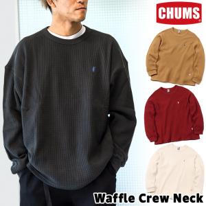 チャムス CHUMS 長袖 Waffle Crew Neck ワッフル クルーネック