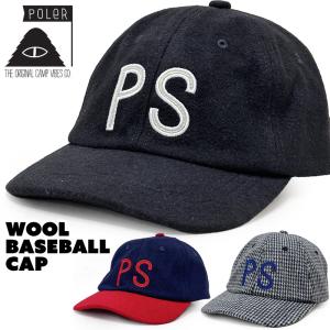 セール 帽子 POLeR ポーラー WOOL BASEBALL CAP ウール ベースボールキャップ｜2m50cm