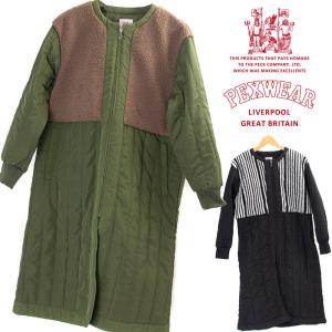 セール PEXWEAR ペックスウェア BOA QUILTING NO COLLAR COAT ボア ノーカラー キルティングコート｜2m50cm