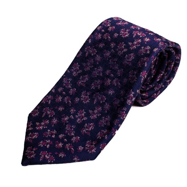 Franco Spada（フランコスパダ）ネクタイ　日本販売店　FS2025-HK2-1　ネイビー花...