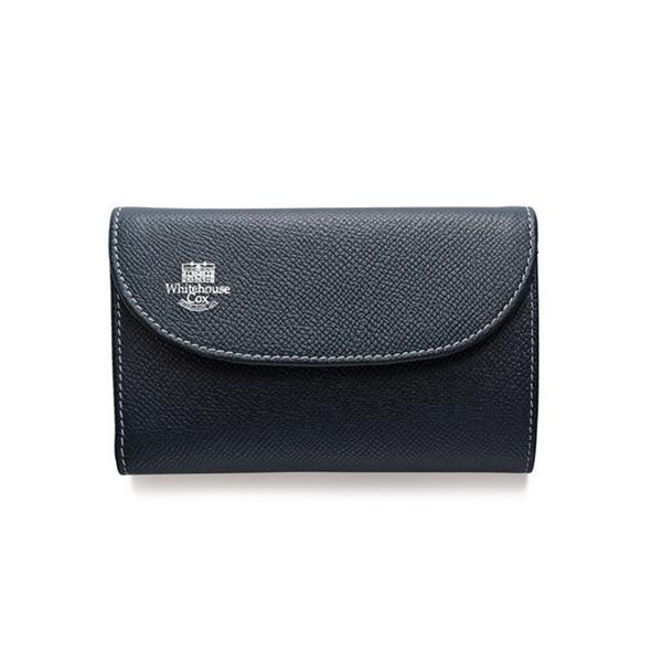 S7660 3 FOLD WALLET LondonCalf - NAVY × RED
