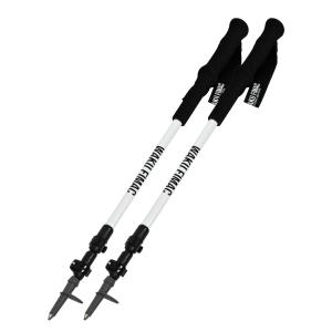 waku fimac トレッキングポール カーボン ホワイト 2本セット EVAグリップ 登山ストック 64〜134.5cm調整可能 軽量 登山杖 登山用ストック