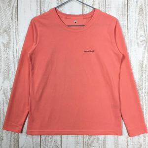 WOMENs S  モンベル WIC.ロングスリーブT Tシャツ ロンT MONTBELL 1114113 オレンジ系｜2ndgear-outdoor