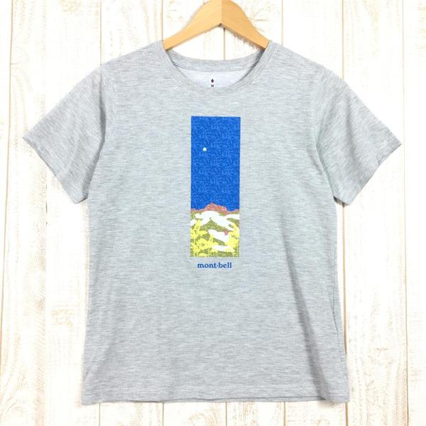 WOMENs M  モンベル WIC.T 暁 Tシャツ MONTBELL 1114251 グレー系