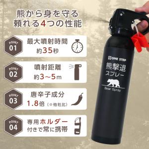 熊撃退スプレー 本体 熊よけスプレー ホルダー...の詳細画像1