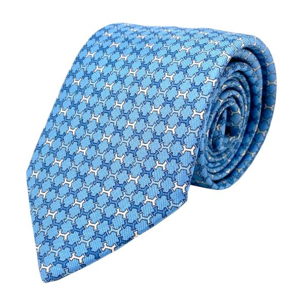 【新品】エルメス HERMES ネクタイ ツイルタイ クラヴァット 7cm《H STREET》H00...