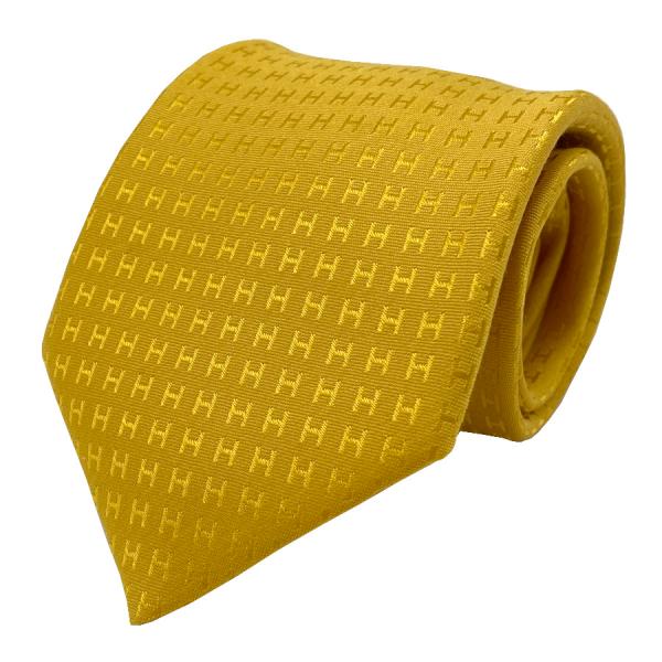 【新品】エルメス HERMES ネクタイ H織りタイ 8 cm ジャカード シルク《 ファソネ H ...