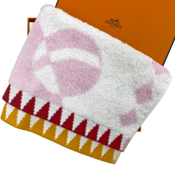 【新品】エルメス HERMES ハンドタオル カレタオル《 Circus 》コットン ハンカチ タオ...