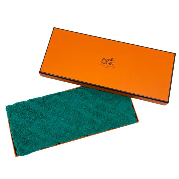 国内完売商品【新品】エルメス HERMES ハンドタオル カレタオル《 ステアーズ 》GREEN /...